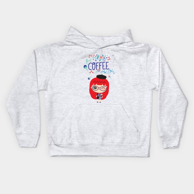 First Coffee And Then... Kids Hoodie by strawberrystyle